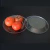 Vaisselle jetable de 7 pouces assiette à collation en plastique Transparent Transparent plat rond assiettes à gâteaux de fête de mariage