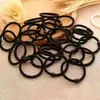 Hair Tie Female Simple Basic Style Rubber Band Black Leather Case Thick Adult Hair Rope Hair Ring Wholesale