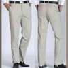 Casual Pants Män 100% Bomull Flannell Pant Business Comfortable Tunna Långbyxor Streetwear för Man Navy Black 211201