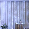 Decorazioni natalizie 3x3M 300LED Cortina per ghiaccioli Ghirlanda di luci Fata Ghirlanda Casa all'aperto per matrimoni / Feste / Decorazione da giardino 3x1M