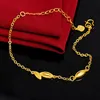 Link Chain Fashion Lady Bead Luck Bracelet Feather Love Brass Gold-plated Sand Gold On Hand Women's Jewelry Graceful Wedding Accessories Tru