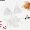 Bras Sets Transparent Bow Lace Bra And Panty Set Women Sexy Lingerie Ladies Red Intimates Underwear