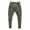 Sport Men Pants Cotton Zipper Multiple Pockets Casual Cargo Sweatpants Jogger Fitness Workout Tactical Pants Camouflage Trousers P0811