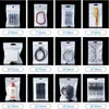 Clear + white pearl Plastic Poly OPP packing zipper Zip lock Retail Packages PVC Pouches for iphone Samsung Galaxy