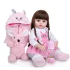 Partihandel Keiumi Bebe Reborn Silicone Full Body 48 cm Realistisk Princess Doll Baby Leksaker För Tjej Barndag Födelsedaggåvor Q0910