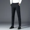 Cotton Slim Men Pencil Pants Business Formal Spring Summer Autumn Blue Male Young Full Length Long Casual Chino Man Trousers 210715