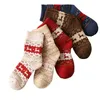 1pair warm vrouwen sokken gestreepte 3d sokken herfst winter stijl kerst winter sokken voor vrouw vrouwelijke gelukkige sok calcetines meias y1119