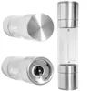 2 In 1 Salt And Pepper Grinder Set Adjustable Ceramic Seasoning Grinding Mechanism 210423