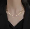 Chains 316L Stainless Steel Simple Snake Bone Necklace Female Choker Short Designer Jewelry
