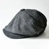 Vintage England Style Newsboy Hat Dark Color Design Men And Women Common Fashion Hats Two Styles Multi Size Mixed