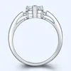 Simple Heart Solitaire Ring 925 Серебряный серебряный подарок на вечность обручальные обручальные кольца для женщин