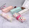 Gift Wrap Floral Printed Long Macaron Gift Box Moon Cake-Box Carton Present Packaging for Cookie Wedding Favors Candy Boxes SN3338