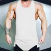 Men's Tank Tops Bodybuilding Clothing Men Gym Stringer Sleeveless Shirt Fitness Tanktop Mens Work Out Vest Muscle254E