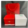 move2020 Wholesale 202122 Luxury Watch boxes Square Red box For Watches Booklet Card Tags And Papers In English