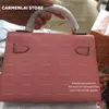 Klassieke Vrouwen Tote Tassen 2021 Mode Handtassen Portemonnees Mini Koeienhuid Echt Leer Vrouwelijke Schouder Crossbody Tas Goud Zilver Hardware 12 kleuren