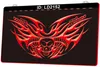 LD2152 Skull Motorcycle Biker Handlebars Royalty Light Sign 3D Engraving LED Wholesale Retail