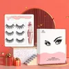 3Pairs of magnetic eyelashes set with Eyeliner and Tweezer false eye lashes 3D magnetics eyelash Liquid Eyeliners free ship 6 sets