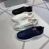 Topp Men cykeltyg sneakers casual sko mesh gummi trim platt skor löpare tränare svart vit snörning nylon med låda nr309