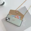 Borsa a tracolla Messenger Custodie per telefoni in pelle per iPhone 13 Pro Max Design in tinta unita Stile semplice Prima scelta per donne alla moda9120319