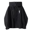 Veste Techwear pour Homme Noir Printemps Japonais Streetwear Manteau à Capuche 210811