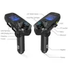 T11 LCD Bluetooth Spelare Handsfree Car Auto Kit A2DP 5V 2.1A USB Charger FM Sändare Wireless Modulator O Musikspelare med paket1092406