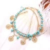 anklets 2pcs/set bohemian for women food Jewelryアクセサリーサマービーチ裸足のサンダル足首のブレスレットMarc22