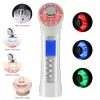 Machine de thérapie photonique LED 5 en 1, masseur de nettoyage par vibrations faciales, raffermissement de la peau, ultrasons, haute fréquence, Ion, Massage du visage