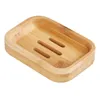 Sabonete de bambu pratos portador de bandeja armazenamento sabão placa de placa de placa de recipiente banheiro caixa de sabão