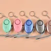 Zelfverdediging Alarm 130dB Beveiliging Beveiliging Alert Scream luid noodalarm Keychain Leuke eiervorm Persoonlijke veiligheidstool voor dames7076174