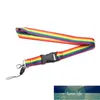 Rainbow Lanyards Keychain Lesbian Gay Pride Cool Neck Strap Usb Name Badge Holder Mobile Phone Hang Rope Webbing Keyring Usine prix expert design Qualité Dernier