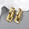 Beautiful Shining Chain Charm Earring 4 Styles Basic Chains Design Golden Gilding Acrylic Earrings Multiple Optional Wholesale