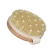 Brosse à poils naturels doux pour le corps et la peau, vente en gros, pour bain et douche, sans manche