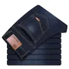 Mäns Jeans Fashion Tjock Rak Business Casual Classic Slim Denim Trousers 2022 Höst Vinter Male Brand Byxor