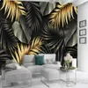 Selva mural 3d parede cobrindo papel de parede estilo europeu folha grande moderna clássico interior decoração casa sala de estar quarto pintura de quarto