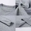 TFETTERS Spring Autumn Knitted Sweater Men Long Sleeve O-Neck Sweater for Man Solid Color Gray Slim Sweaters Oversize M-4XL 210813