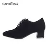 Sophitina British Style Kvinnors Oxford Skor Tjock Heel Shoes Cross Strap Casual Suede Pekad Toe Deep Mouth Kvinna Pumps AO251 210513