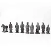 9 قطعة / المجموعة الصينية الجيش terracotta تمثال كين سلالة النحت الديكور المنزل الطين الحرف مع هدية مربع 211105