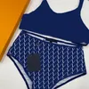 Senhoras Plus Size Swimwear Bodysuits Carta de Moda Impressão Biquíni Conjuntos de Verão Acolchoado Up Girls Swimsuits Beach Wear