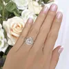 Anelli in argento sterling 925 con diamanti a goccia per le donne Anello solitario semplice da sposa con gioielli vintage 925 anillo