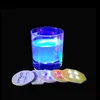 LED Coaste Light Up Coasters LED's flessenlichten aan/uit wegwerp Coaster Waterdichte lichtcoaster flessen Coastery voor feestjes bruiloften bar date wijngebruiken