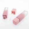 Pink Gold 10ML Lip Gloss Bottle Containers Empty Square Lip-Gloss Tube Makeup Lip-Oil Container Plastic Tubes RRD11425