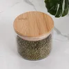 2000ML borosilicate kitchen storage glass jar set spice container bottles with bamboo lid 100*300MM