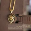 U7 Black Lion Charms Necklace Rock Punk Style Men/Women Retro Jewelry Gold Color StainlSteel Chain Necklace & Pendant P807 X0707