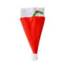 Storage Bags 10PCS Christmas Ornament Small Hat Knife And Fork Bag Kitchen Supplies Wine Bottle Cover Year Gift Navidad