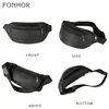 Sacs de taille Fonmor Femmes Antivol Sac Fanny Pack Véritable Ceinture En Cuir Bourse Petite Clé De Téléphone Noir Hommes Packs Unisexe222w