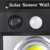 37 COB LED Luz solar PIR Sensor de movimiento Seguridad Jardín al aire libre Lámpara de pared