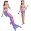 Nature Star Children's badkläder sjöjungfru baddräkt för flickor Sea-Mermaid Princess Costume Bikini Set Pool Beach Bathing SU2360
