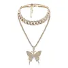 Collier diamant pendentif strass chaîne femmes 039s Tennis papillon cristal bijoux 4562200