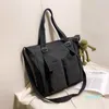 Female Bag Shoppers Simple Fashion Zipper bag Solid color student Shoulder Waterproof Large Capacity Crossbody Tote Bags