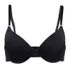 Bras kvinnors släta sömlösa lätt vadderade stupar underwire t-shirt bh plus storlek 32 34 36 38 40 42 44 46 b c d dd ddd e f255p